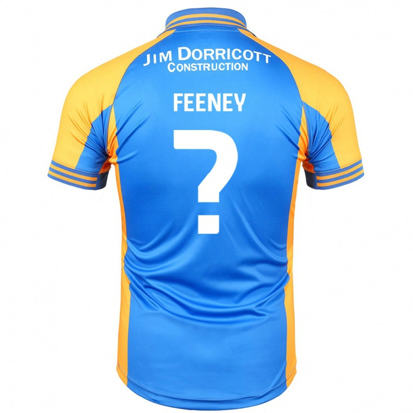 Danxen Barn Josh Feeney #0 Blå Bärnsten Hemmatröja Matchtröjor 2024/25 Tröjor T-Tröja