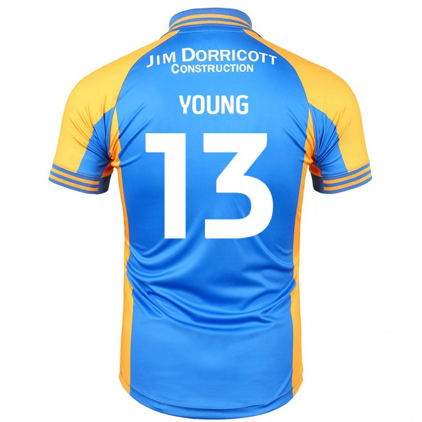 Danxen Barn Joe Young #13 Blå Bärnsten Hemmatröja Matchtröjor 2024/25 Tröjor T-Tröja