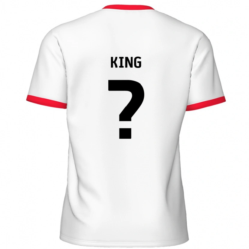 Danxen Barn Eli King #0 Vit Röd Hemmatröja Matchtröjor 2024/25 Tröjor T-Tröja