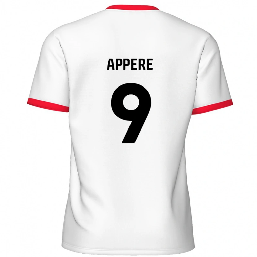 Danxen Barn Louis Appéré #9 Vit Röd Hemmatröja Matchtröjor 2024/25 Tröjor T-Tröja