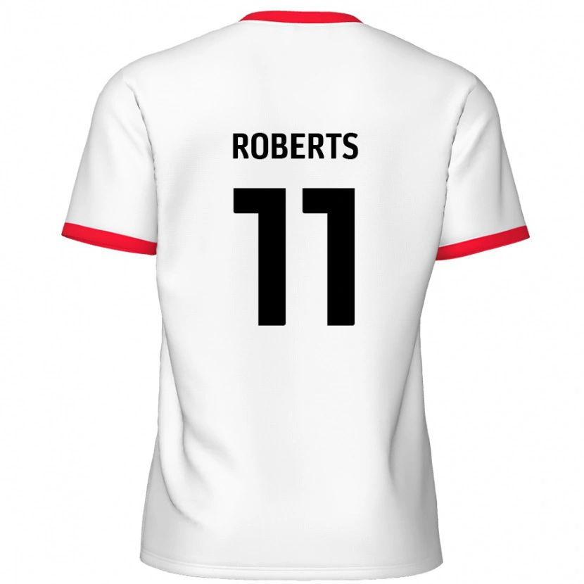 Danxen Barn Jordan Roberts #11 Vit Röd Hemmatröja Matchtröjor 2024/25 Tröjor T-Tröja