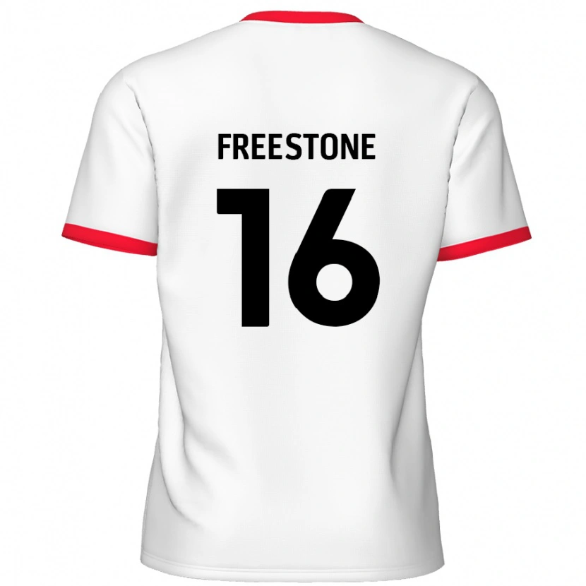 Danxen Barn Lewis Freestone #16 Vit Röd Hemmatröja Matchtröjor 2024/25 Tröjor T-Tröja