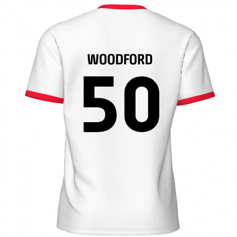 Danxen Barn Max Woodford #50 Vit Röd Hemmatröja Matchtröjor 2024/25 Tröjor T-Tröja