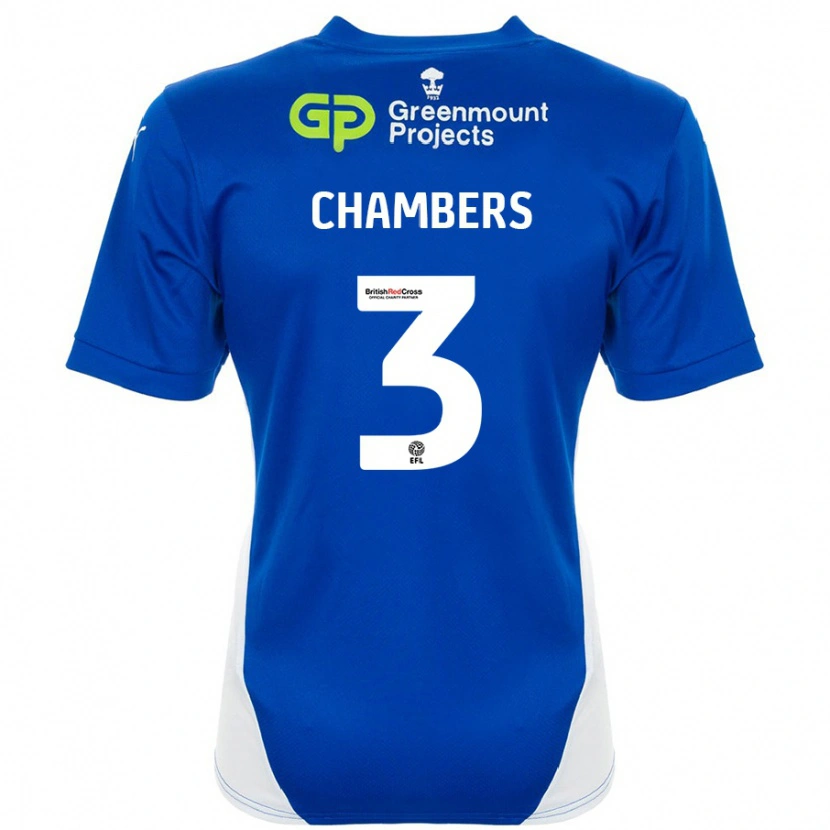 Danxen Barn Luke Chambers #3 Blå Vit Hemmatröja Matchtröjor 2024/25 Tröjor T-Tröja