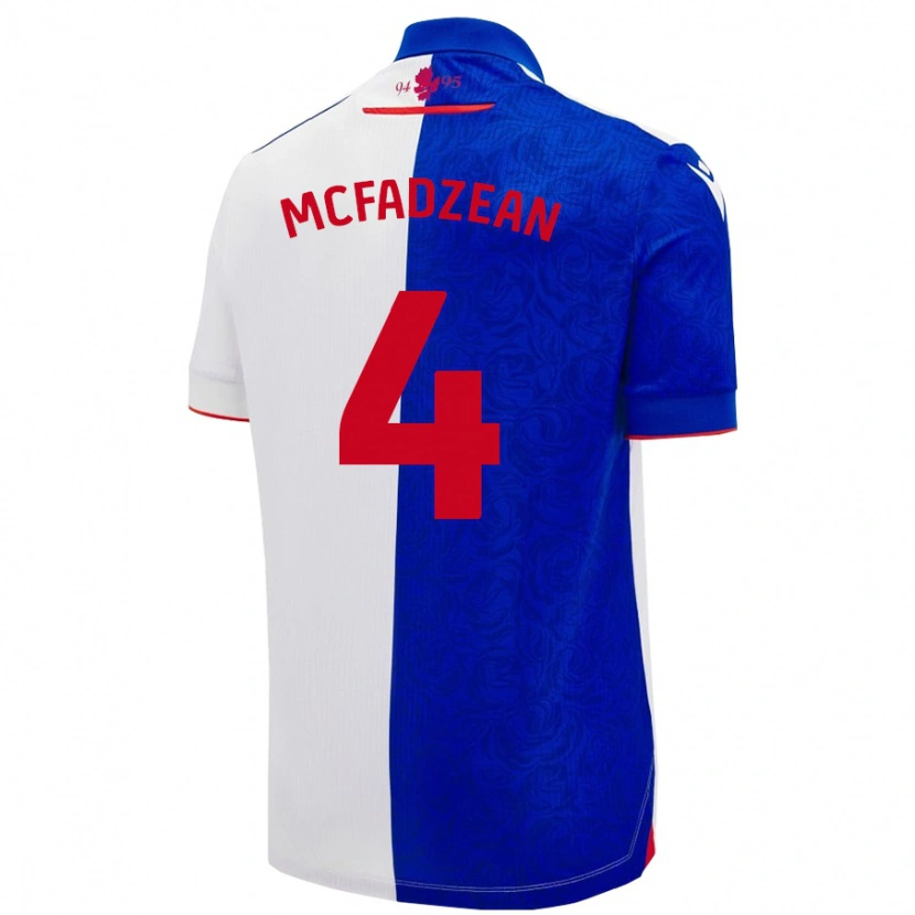 Danxen Barn Kyle Mcfadzean #4 Himmelsblå Vit Hemmatröja Matchtröjor 2024/25 Tröjor T-Tröja