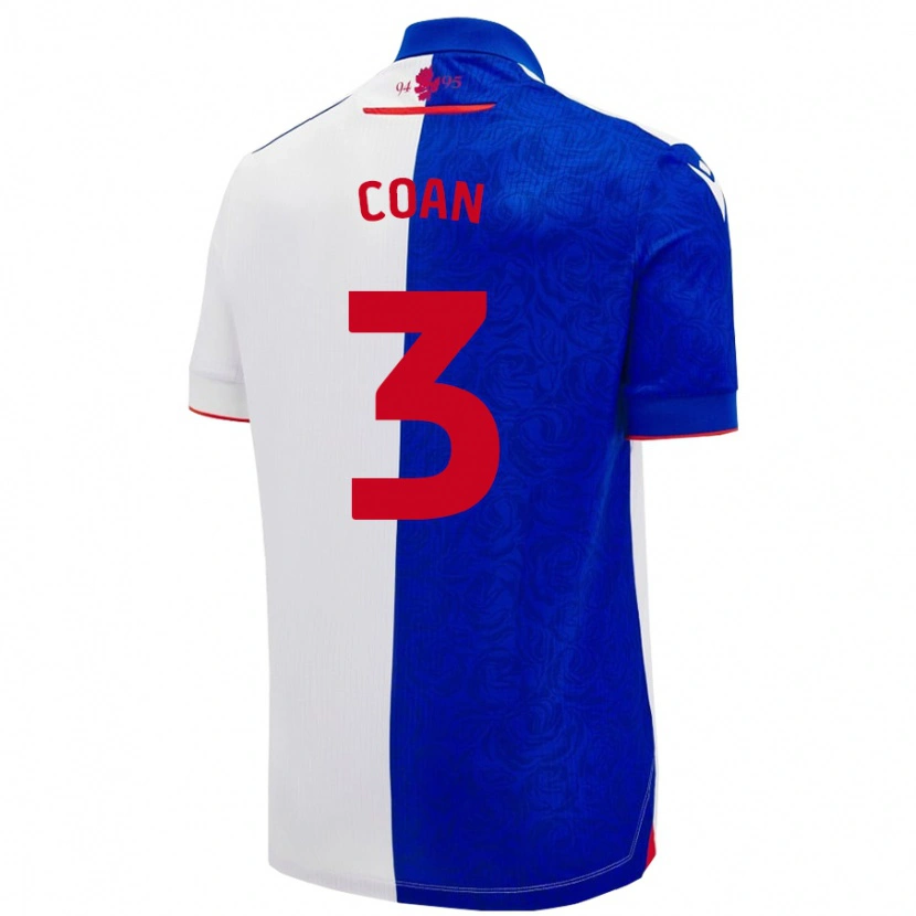 Danxen Barn Hannah Coan #3 Himmelsblå Vit Hemmatröja Matchtröjor 2024/25 Tröjor T-Tröja