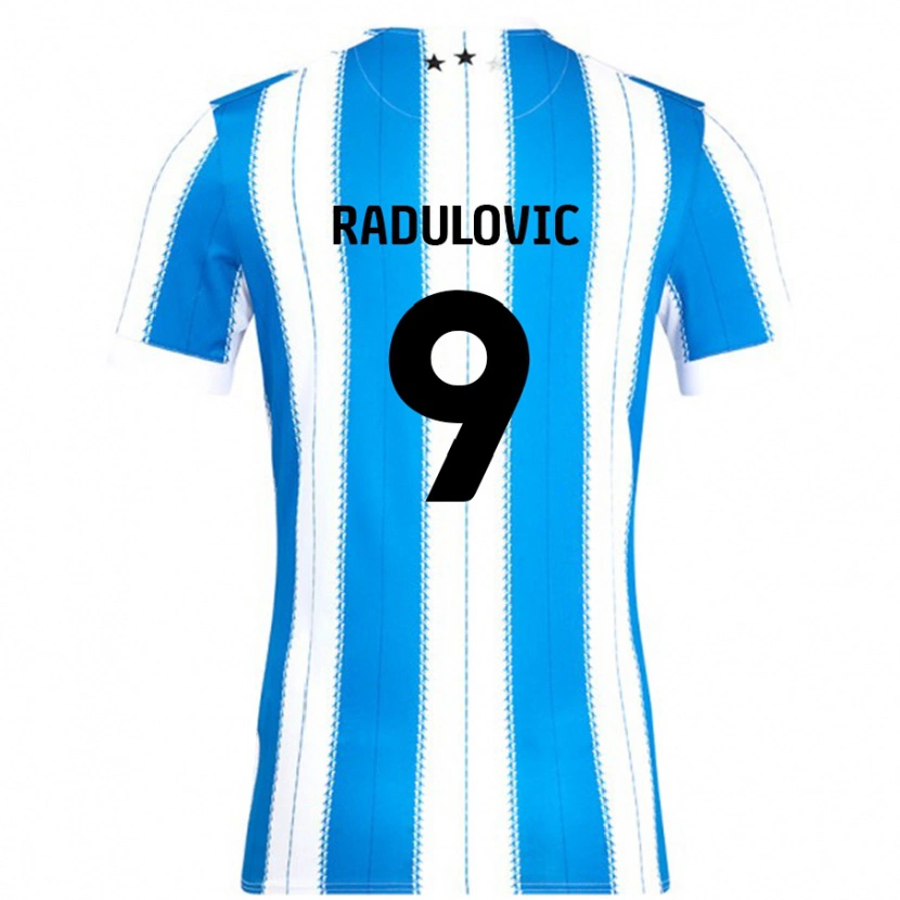 Danxen Barn Bojan Radulovic #9 Blå Vit Hemmatröja Matchtröjor 2024/25 Tröjor T-Tröja