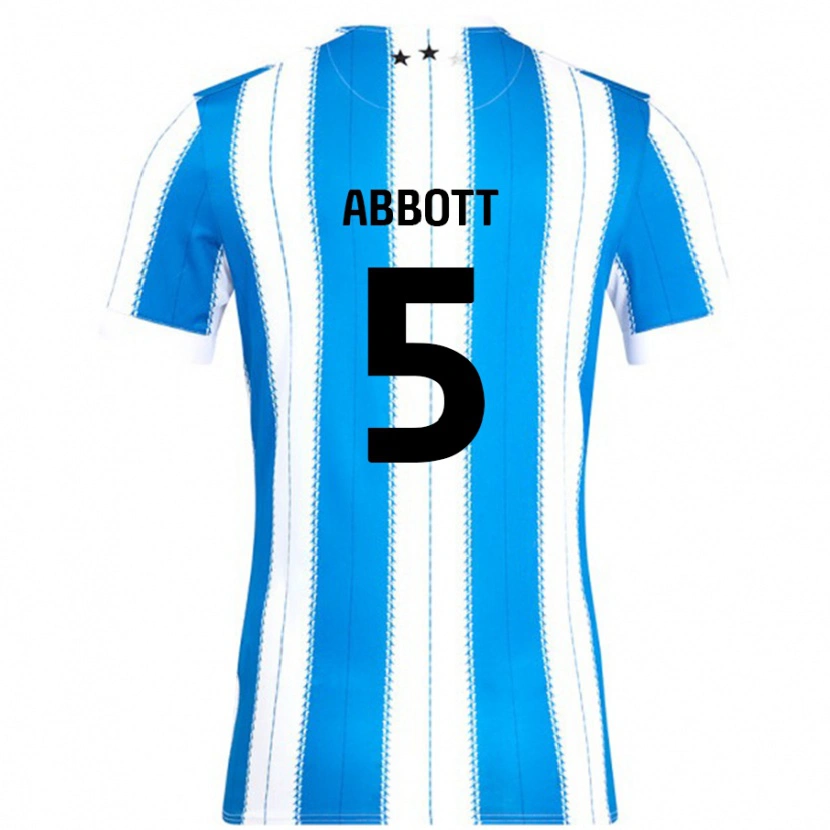 Danxen Barn Vicky Abbott #5 Blå Vit Hemmatröja Matchtröjor 2024/25 Tröjor T-Tröja