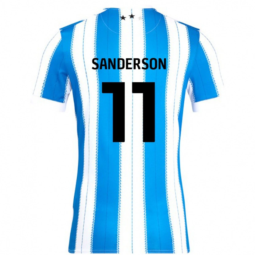 Danxen Barn Brittany Sanderson #11 Blå Vit Hemmatröja Matchtröjor 2024/25 Tröjor T-Tröja