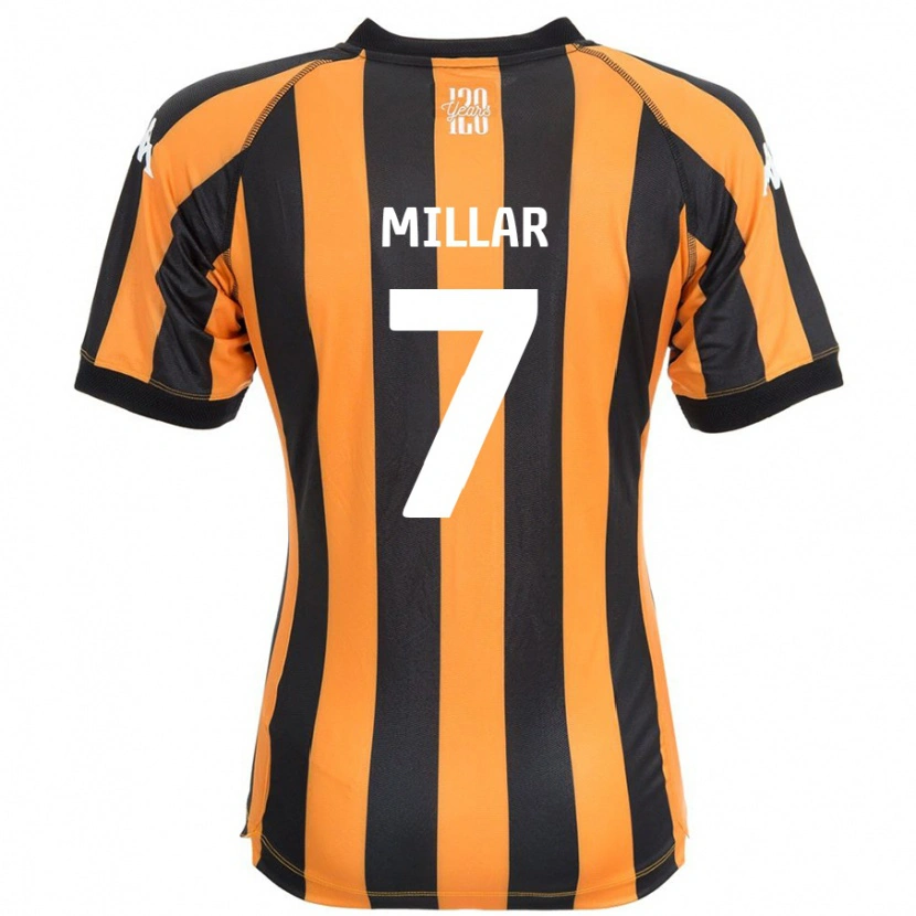 Danxen Barn Liam Millar #7 Svart Bärnsten Hemmatröja Matchtröjor 2024/25 Tröjor T-Tröja