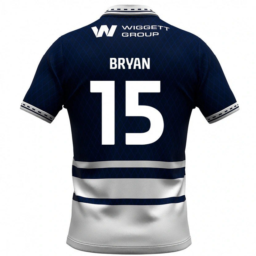 Danxen Barn Joe Bryan #15 Marinblå Vit Hemmatröja Matchtröjor 2024/25 Tröjor T-Tröja
