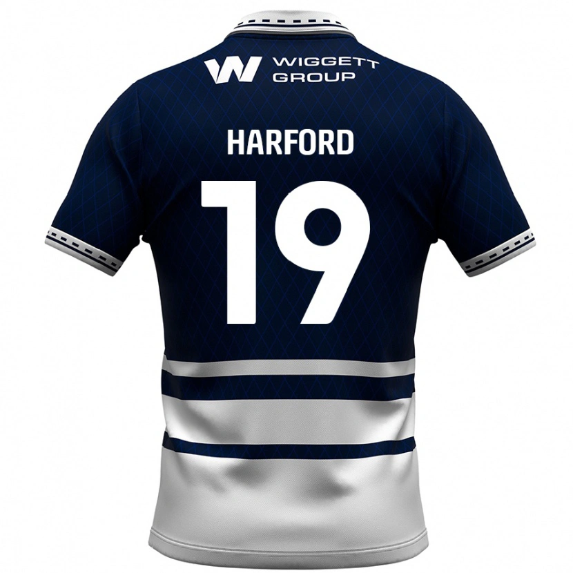 Danxen Barn Beth Harford #19 Marinblå Vit Hemmatröja Matchtröjor 2024/25 Tröjor T-Tröja