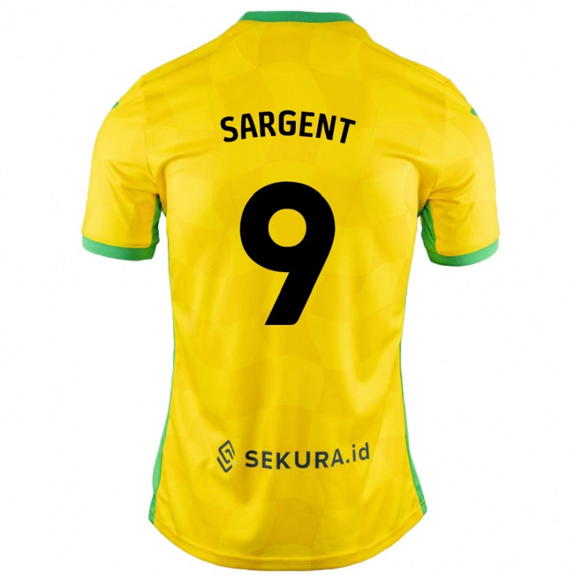 Danxen Barn Josh Sargent #9 Gul Grön Hemmatröja Matchtröjor 2024/25 Tröjor T-Tröja