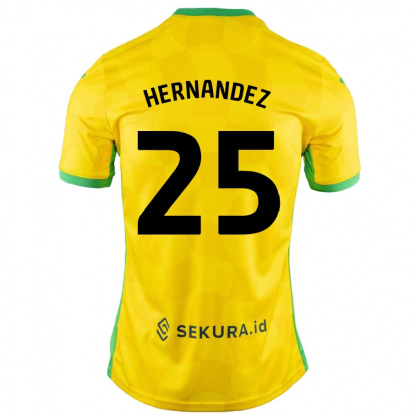 Danxen Barn Onel Hernández #25 Gul Grön Hemmatröja Matchtröjor 2024/25 Tröjor T-Tröja