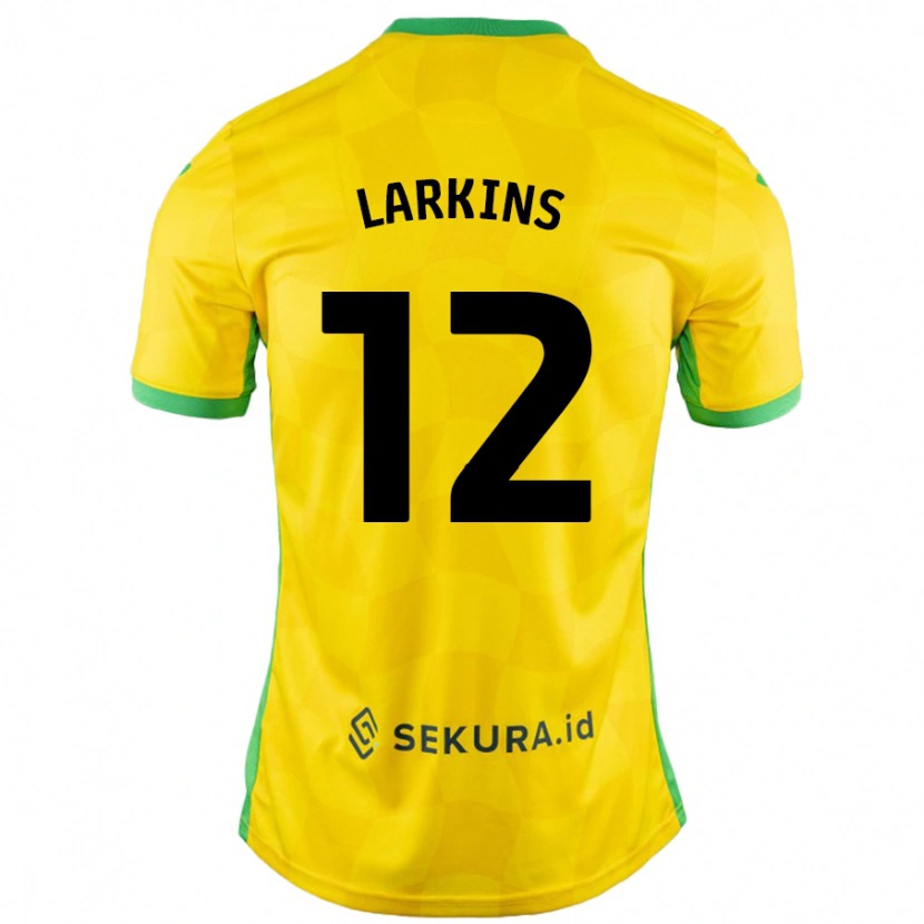 Danxen Barn Anna Larkins #12 Gul Grön Hemmatröja Matchtröjor 2024/25 Tröjor T-Tröja