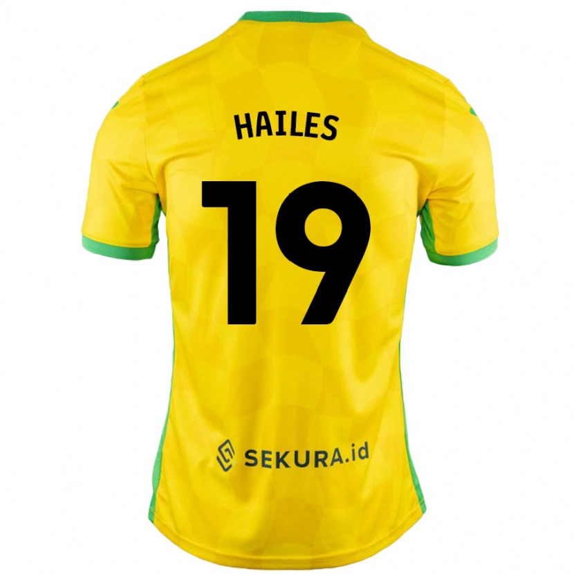 Danxen Barn Lauren Hailes #19 Gul Grön Hemmatröja Matchtröjor 2024/25 Tröjor T-Tröja