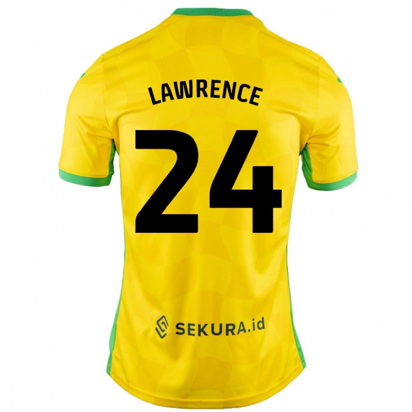 Danxen Barn Rachel Lawrence #24 Gul Grön Hemmatröja Matchtröjor 2024/25 Tröjor T-Tröja
