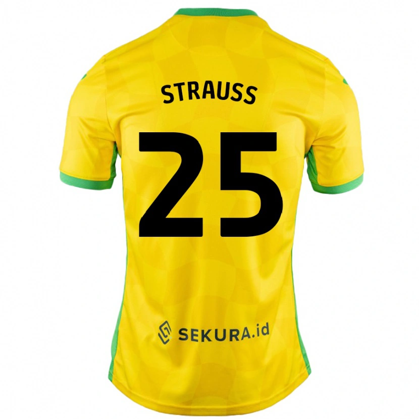 Danxen Barn Hope Strauss #25 Gul Grön Hemmatröja Matchtröjor 2024/25 Tröjor T-Tröja