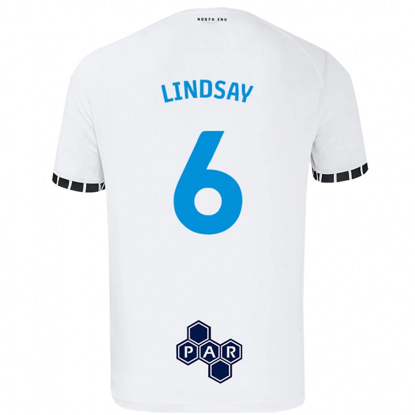 Danxen Barn Liam Lindsay #6 Vit Hemmatröja Matchtröjor 2024/25 Tröjor T-Tröja