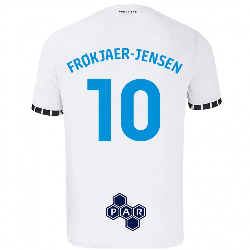 Danxen Barn Mads Frøkjaer-Jensen #10 Vit Hemmatröja Matchtröjor 2024/25 Tröjor T-Tröja
