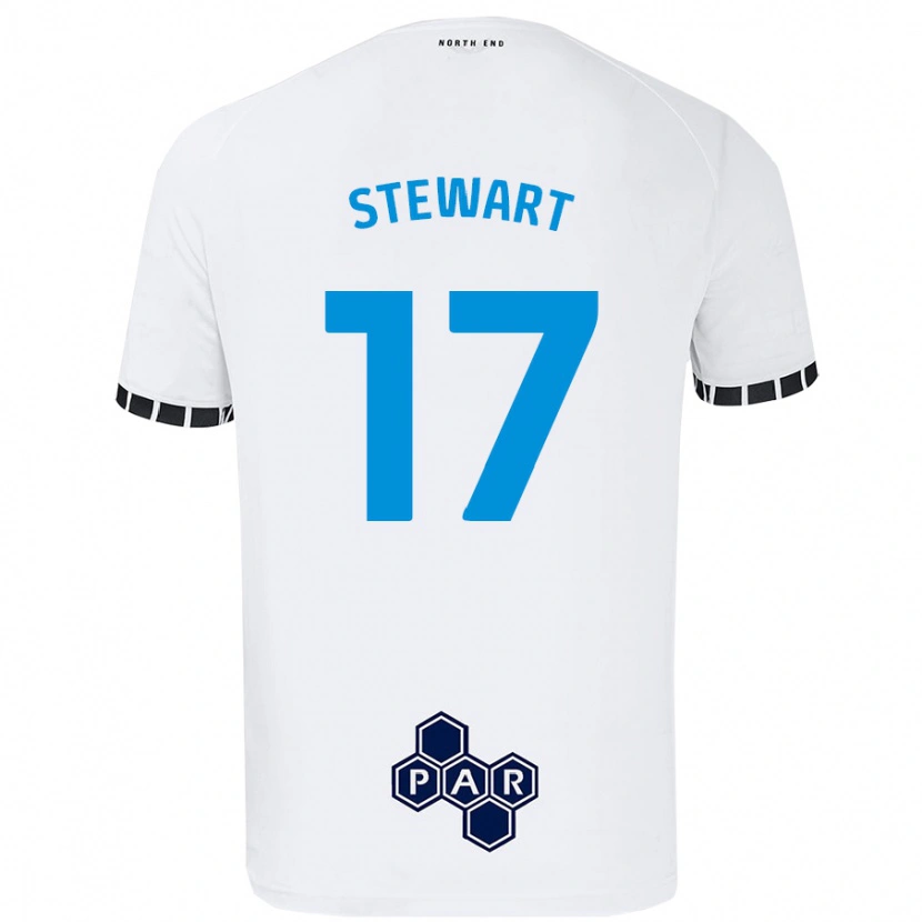 Danxen Barn Layton Stewart #17 Vit Hemmatröja Matchtröjor 2024/25 Tröjor T-Tröja