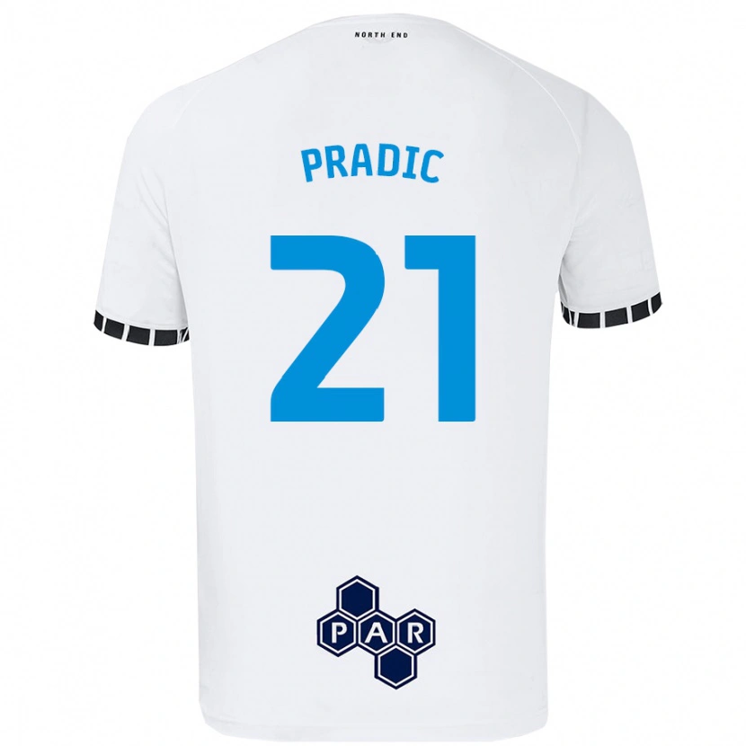 Danxen Barn James Pradic #21 Vit Hemmatröja Matchtröjor 2024/25 Tröjor T-Tröja
