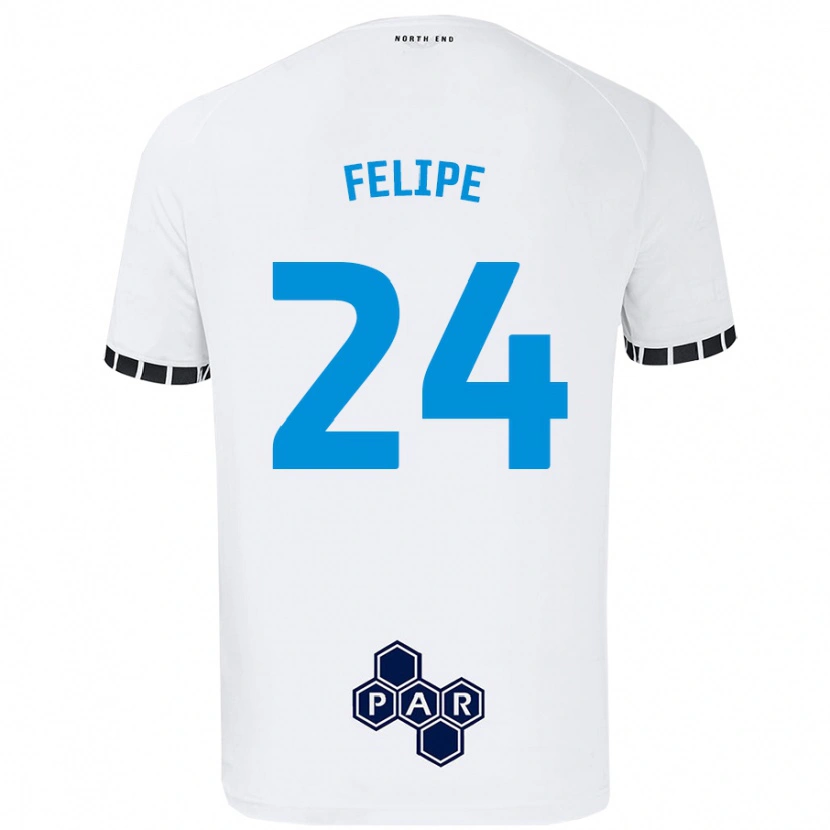 Danxen Barn Felipe #24 Vit Hemmatröja Matchtröjor 2024/25 Tröjor T-Tröja