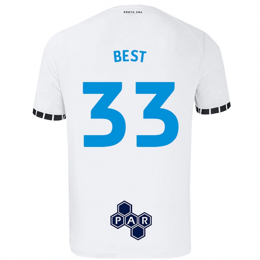 Danxen Barn Kian Best #33 Vit Hemmatröja Matchtröjor 2024/25 Tröjor T-Tröja