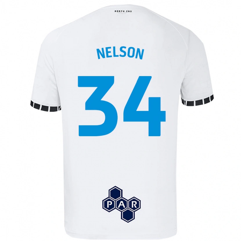 Danxen Barn Kitt Nelson #34 Vit Hemmatröja Matchtröjor 2024/25 Tröjor T-Tröja