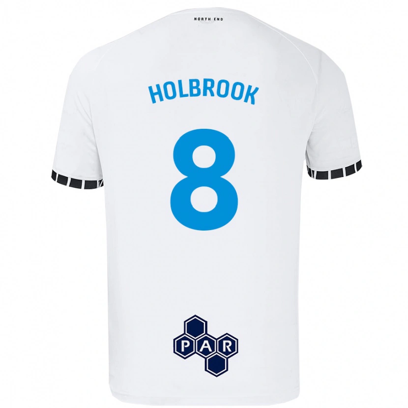 Danxen Barn Jess Holbrook #8 Vit Hemmatröja Matchtröjor 2024/25 Tröjor T-Tröja