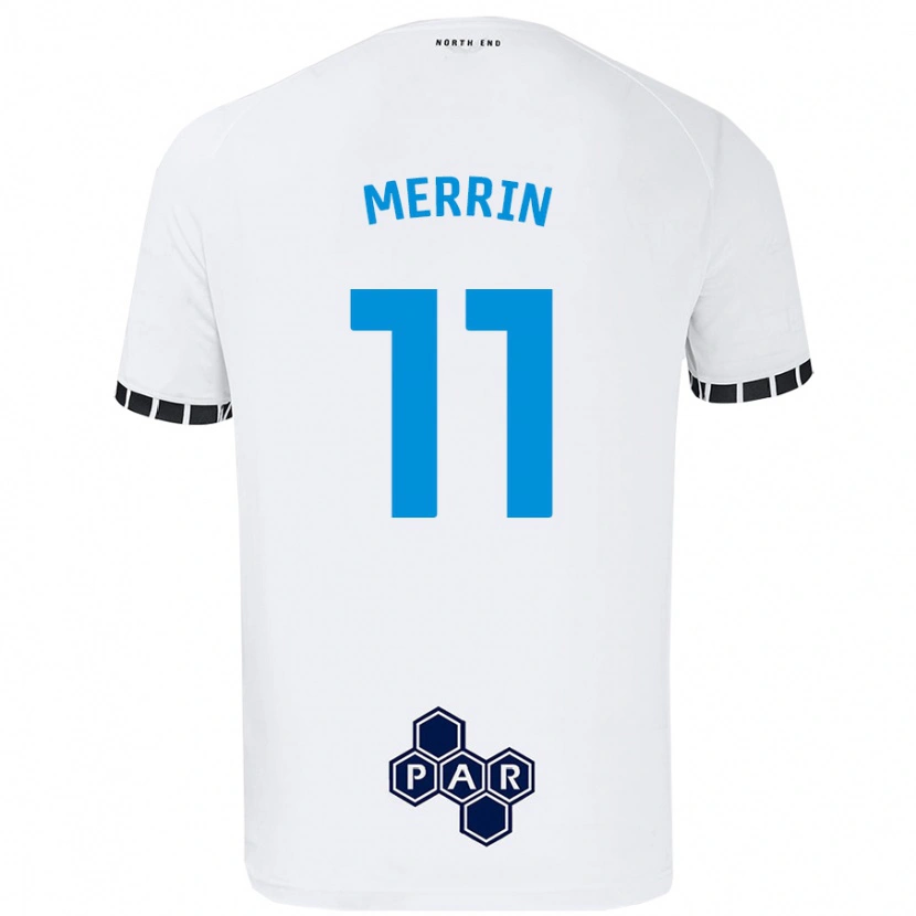 Danxen Barn Laura Merrin #11 Vit Hemmatröja Matchtröjor 2024/25 Tröjor T-Tröja