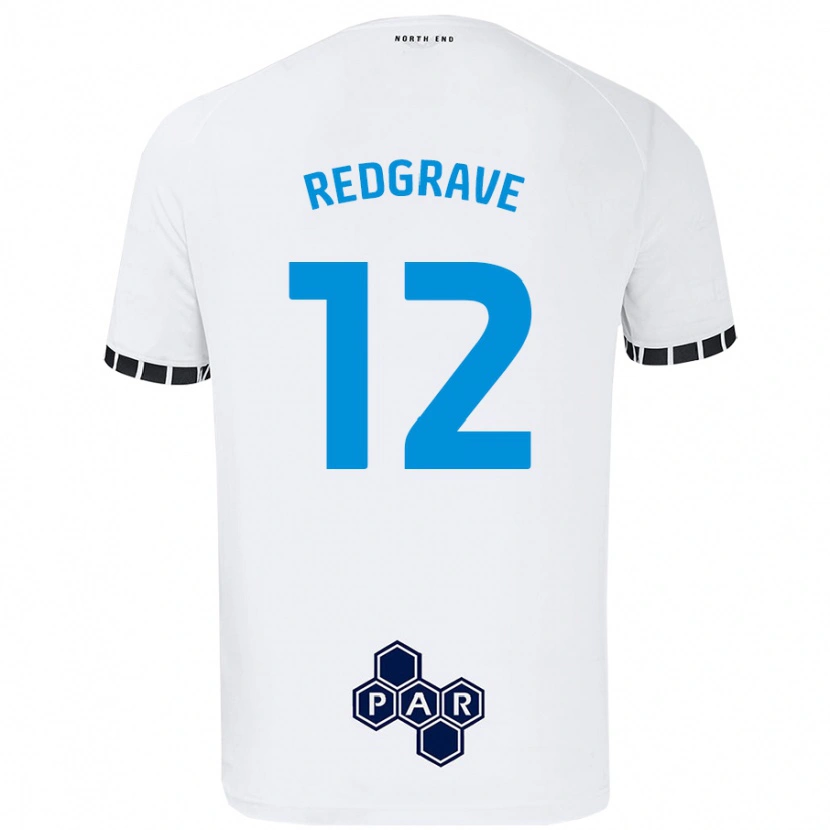 Danxen Barn Jodie Redgrave #12 Vit Hemmatröja Matchtröjor 2024/25 Tröjor T-Tröja