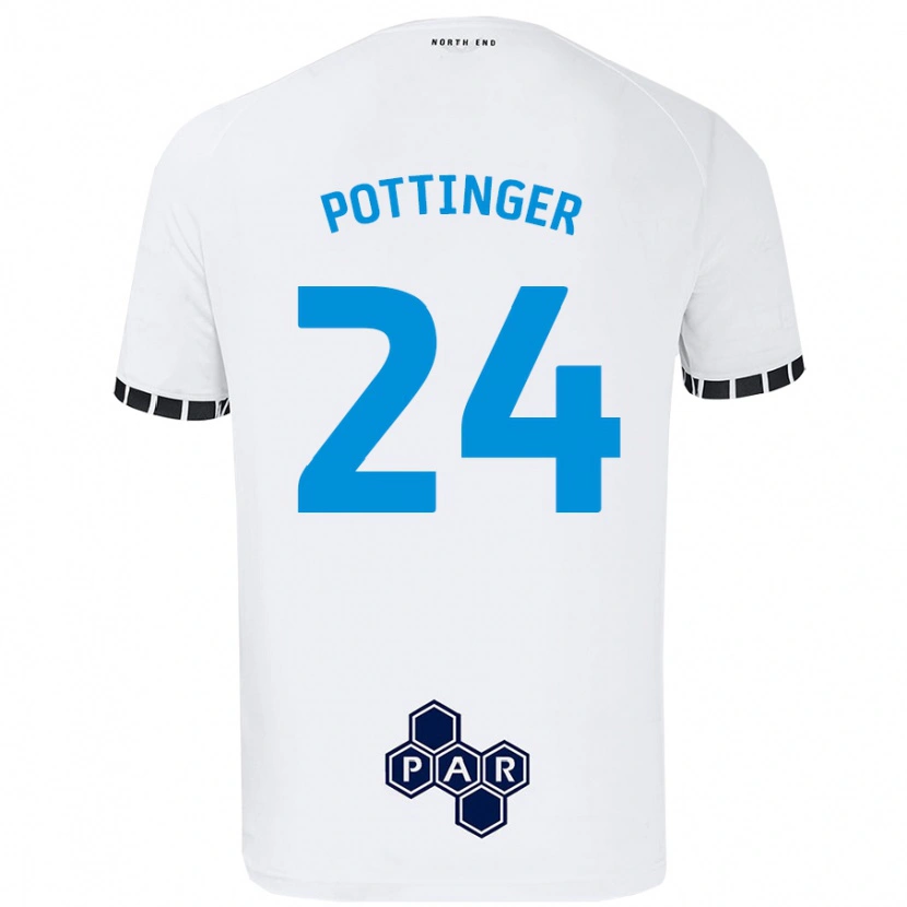 Danxen Barn Kaya Pottinger #24 Vit Hemmatröja Matchtröjor 2024/25 Tröjor T-Tröja