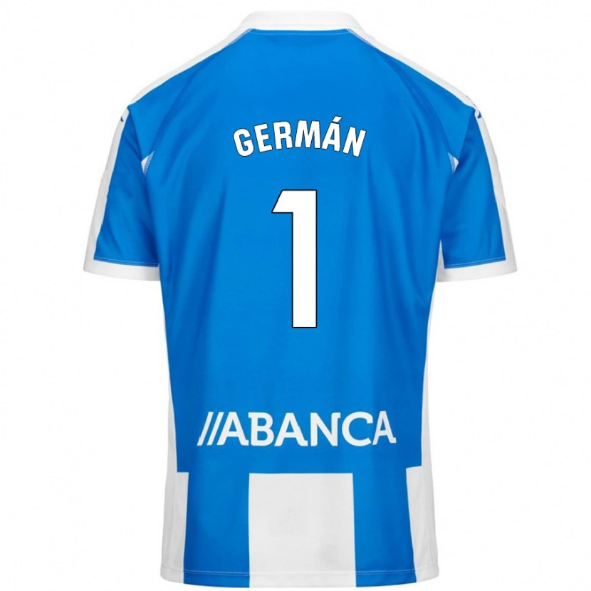 Danxen Barn Germán Parreño #1 Blå Vit Hemmatröja Matchtröjor 2024/25 Tröjor T-Tröja