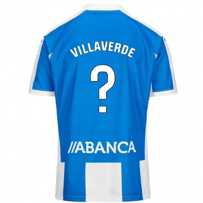 Danxen Barn Hugo Villaverde #0 Blå Vit Hemmatröja Matchtröjor 2024/25 Tröjor T-Tröja