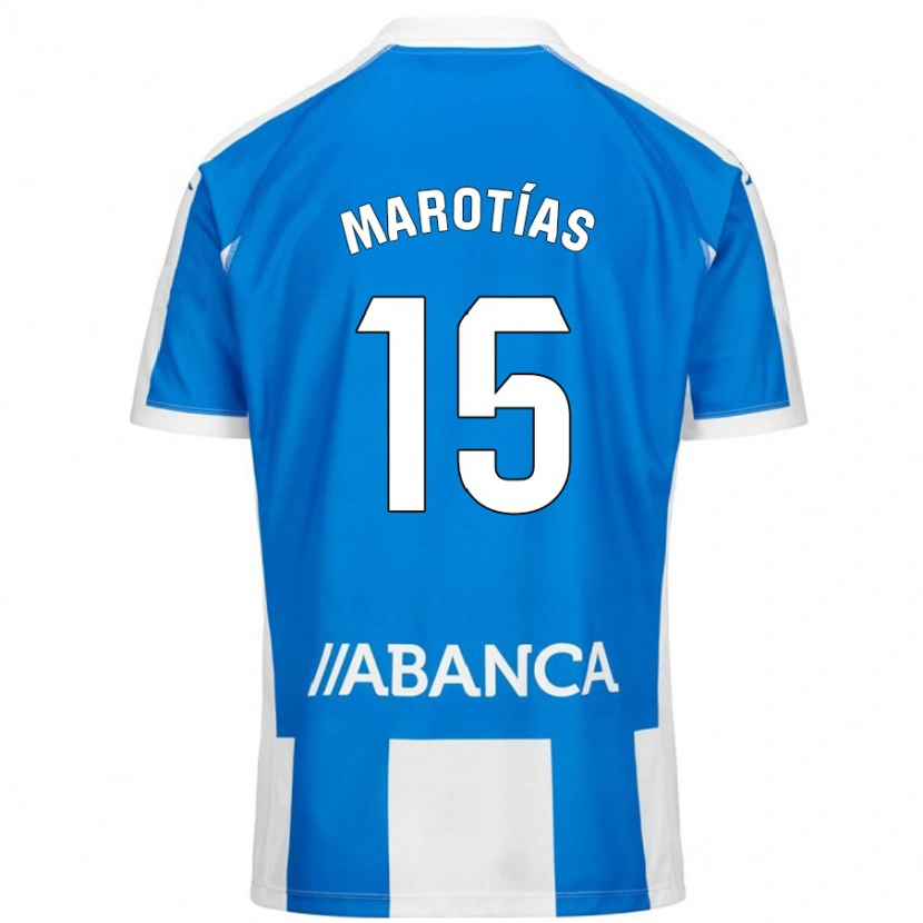Danxen Barn Oscar Marotías #15 Blå Vit Hemmatröja Matchtröjor 2024/25 Tröjor T-Tröja