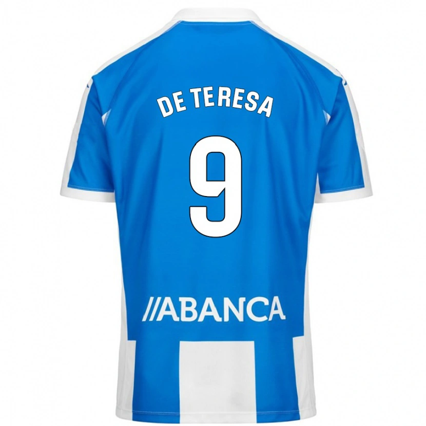 Danxen Barn Ana Lucía De Teresa #9 Blå Vit Hemmatröja Matchtröjor 2024/25 Tröjor T-Tröja