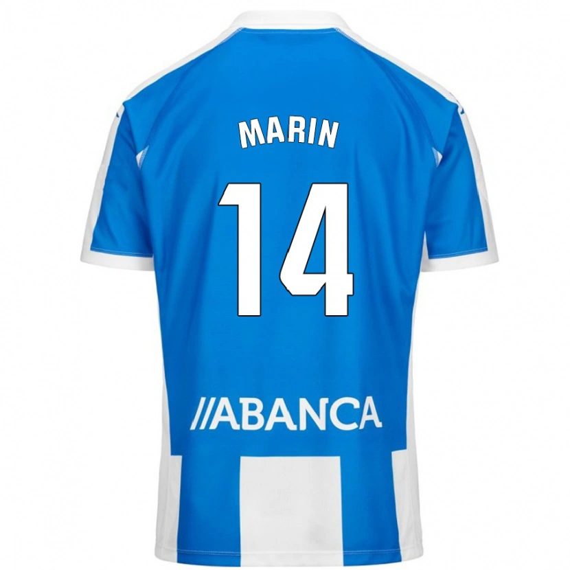 Danxen Barn Ainhoa Marín #14 Blå Vit Hemmatröja Matchtröjor 2024/25 Tröjor T-Tröja