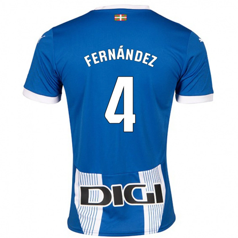 Danxen Barn Aritz Fernández #4 Blå Hemmatröja Matchtröjor 2024/25 Tröjor T-Tröja