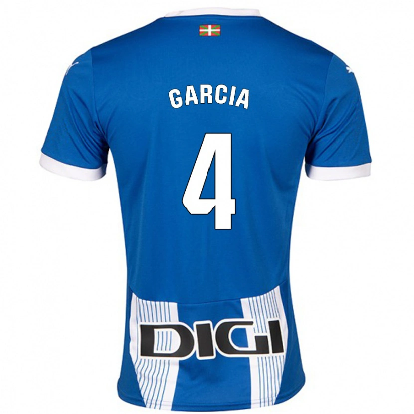 Danxen Barn Pichi García #4 Blå Hemmatröja Matchtröjor 2024/25 Tröjor T-Tröja
