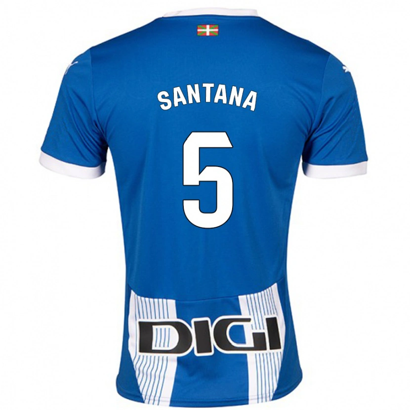 Danxen Barn Vanesa Santana #5 Blå Hemmatröja Matchtröjor 2024/25 Tröjor T-Tröja