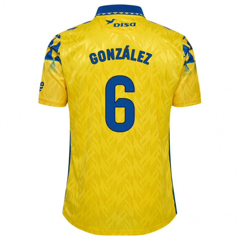 Danxen Barn Fabio González #6 Gul Blå Hemmatröja Matchtröjor 2024/25 Tröjor T-Tröja