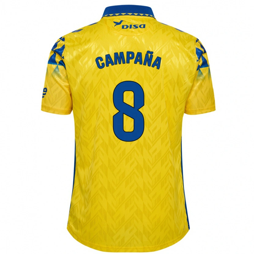 Danxen Barn José Campaña #8 Gul Blå Hemmatröja Matchtröjor 2024/25 Tröjor T-Tröja