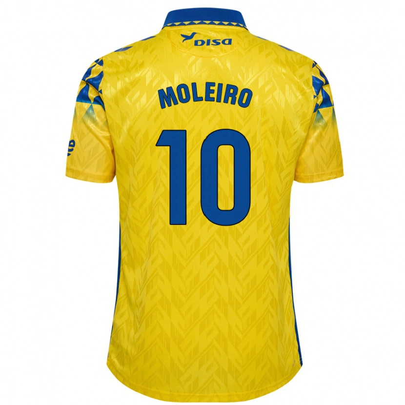 Danxen Barn Alberto Moleiro #10 Gul Blå Hemmatröja Matchtröjor 2024/25 Tröjor T-Tröja