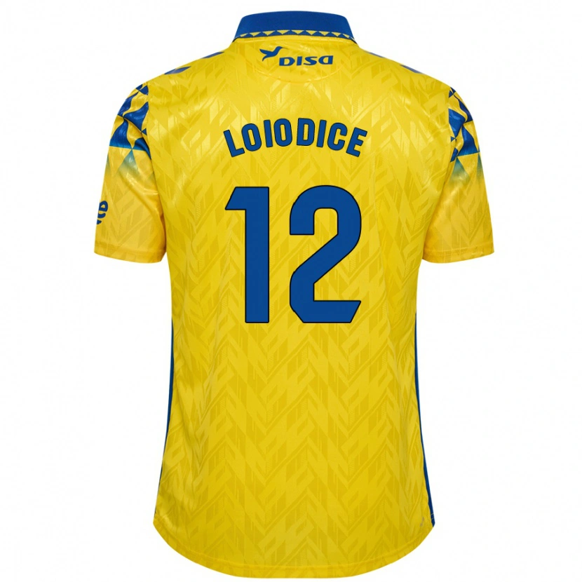 Danxen Barn Enzo Loiodice #12 Gul Blå Hemmatröja Matchtröjor 2024/25 Tröjor T-Tröja