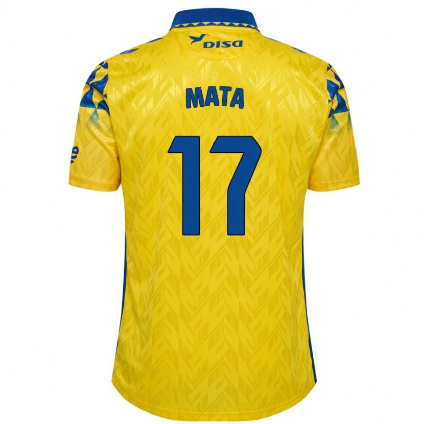 Danxen Barn Jaime Mata #17 Gul Blå Hemmatröja Matchtröjor 2024/25 Tröjor T-Tröja