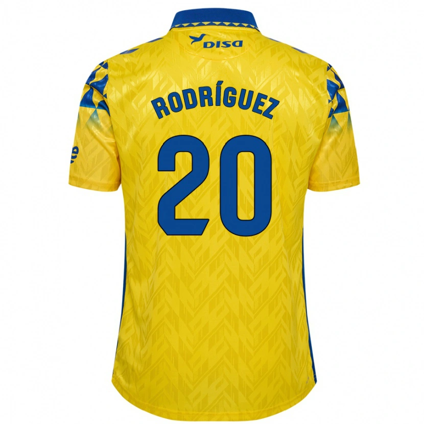Danxen Barn Kirian Rodríguez #20 Gul Blå Hemmatröja Matchtröjor 2024/25 Tröjor T-Tröja