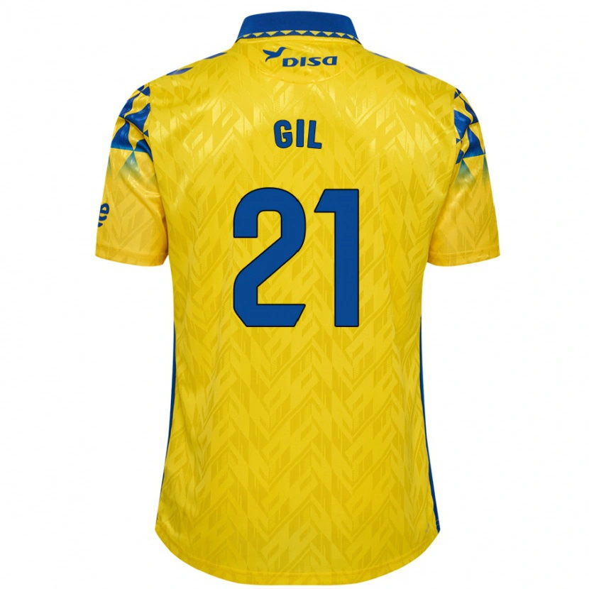 Danxen Barn Iván Gil #21 Gul Blå Hemmatröja Matchtröjor 2024/25 Tröjor T-Tröja