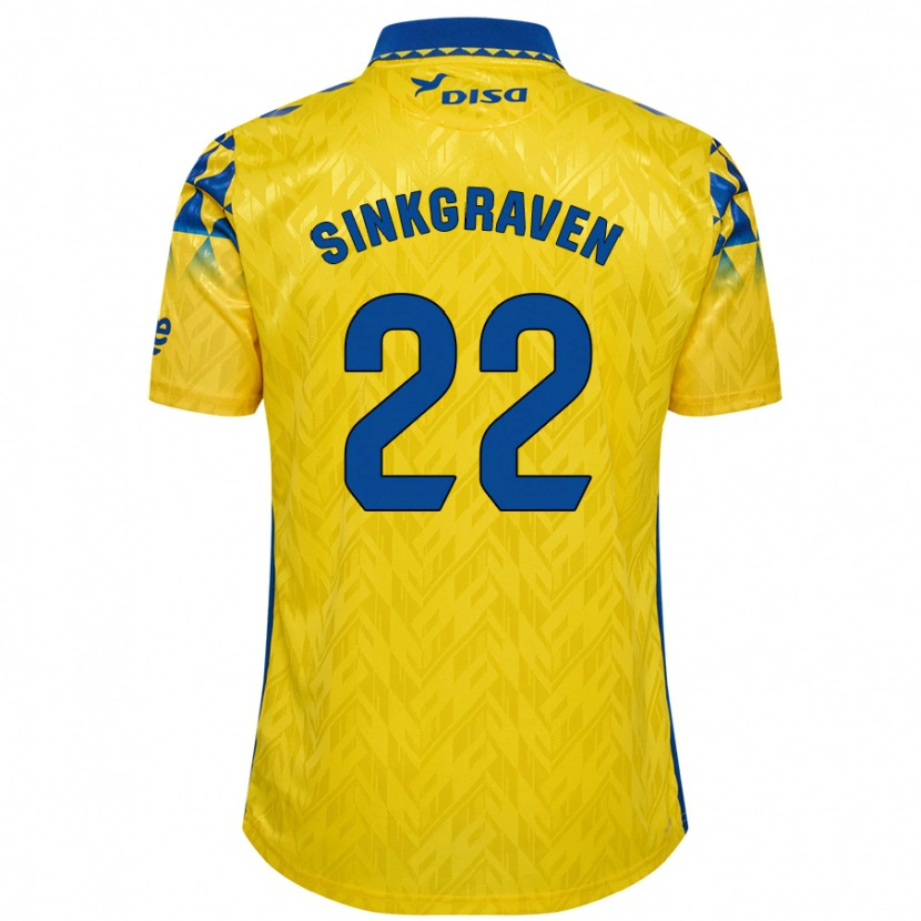 Danxen Barn Daley Sinkgraven #22 Gul Blå Hemmatröja Matchtröjor 2024/25 Tröjor T-Tröja