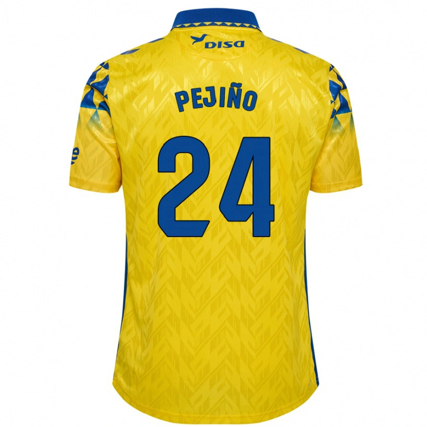 Danxen Barn Pejiño #24 Gul Blå Hemmatröja Matchtröjor 2024/25 Tröjor T-Tröja
